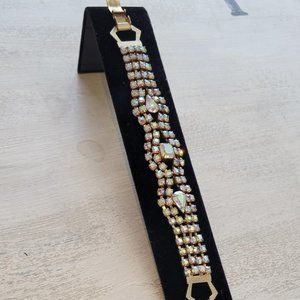 Art Deco AB Rhinestone Bracelet